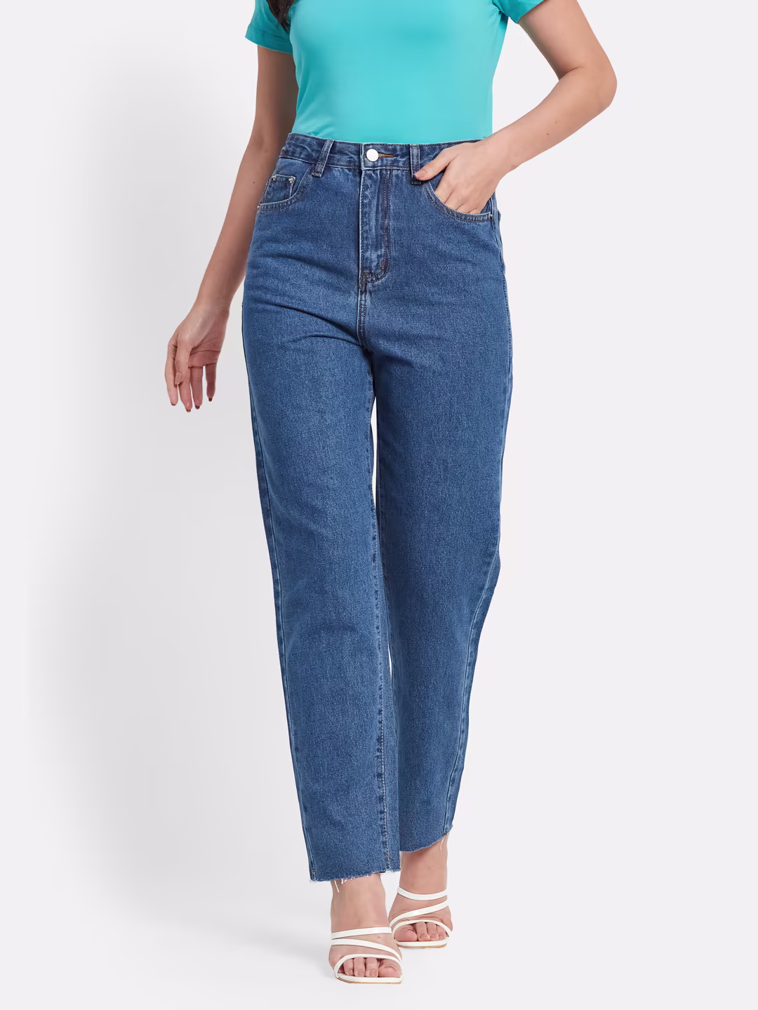 Straight fit High Rise Jeans
