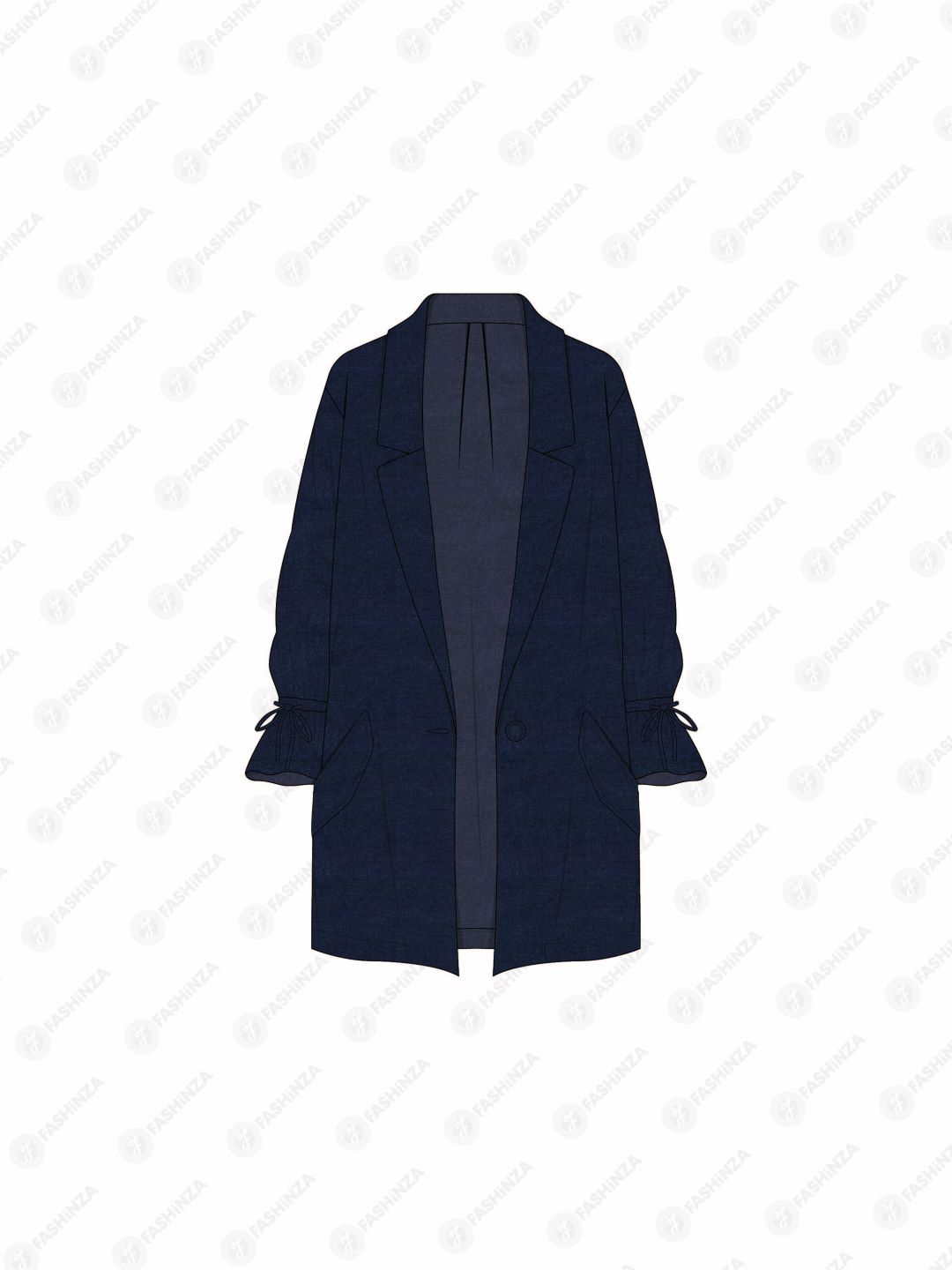 Women’s Loose-Fit Blazer Style Denim Coat